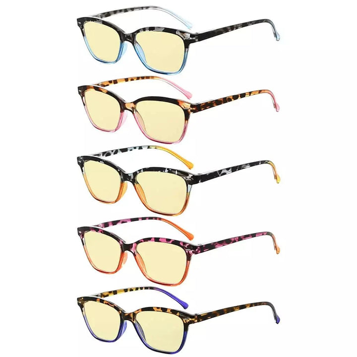 5 Pack Cat-eye Blue Light Blocking Reading Glasses TM9111