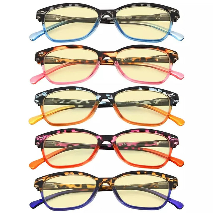 5 Pack Cat-eye Blue Light Blocking Reading Glasses TM9111