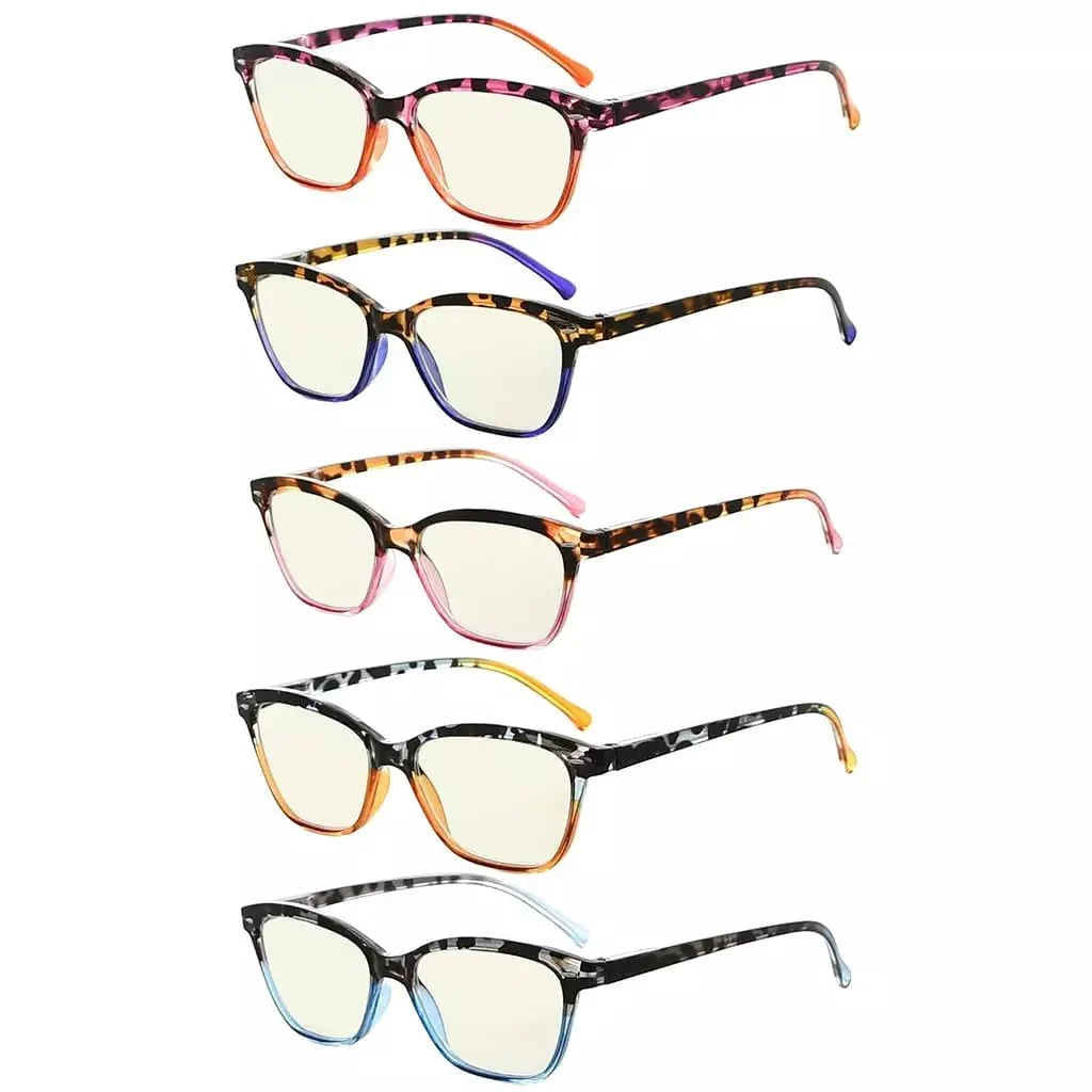 5 Pack Cat-eye Blue Light Filter Readers UVR9111