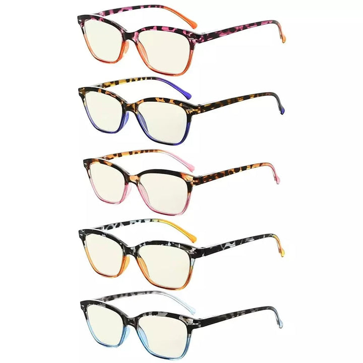 5 Pack Cat-eye Blue Light Filter Readers UVR9111