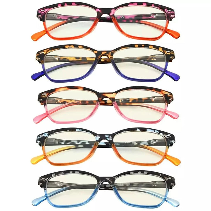 5 Pack Cat-eye Blue Light Filter Readers UVR9111
