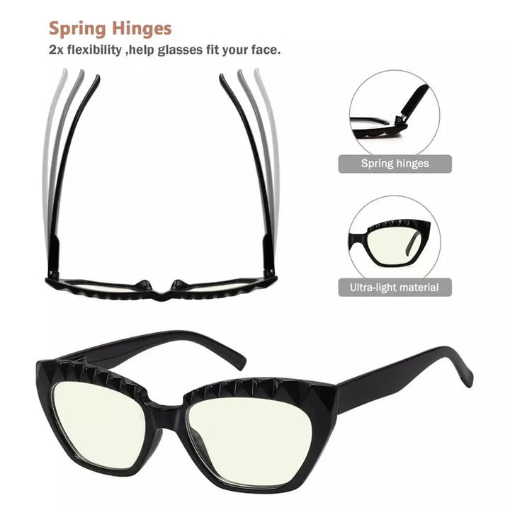 5 Pack Cat-eye Blue Light Filter Reading Glasses UV2133