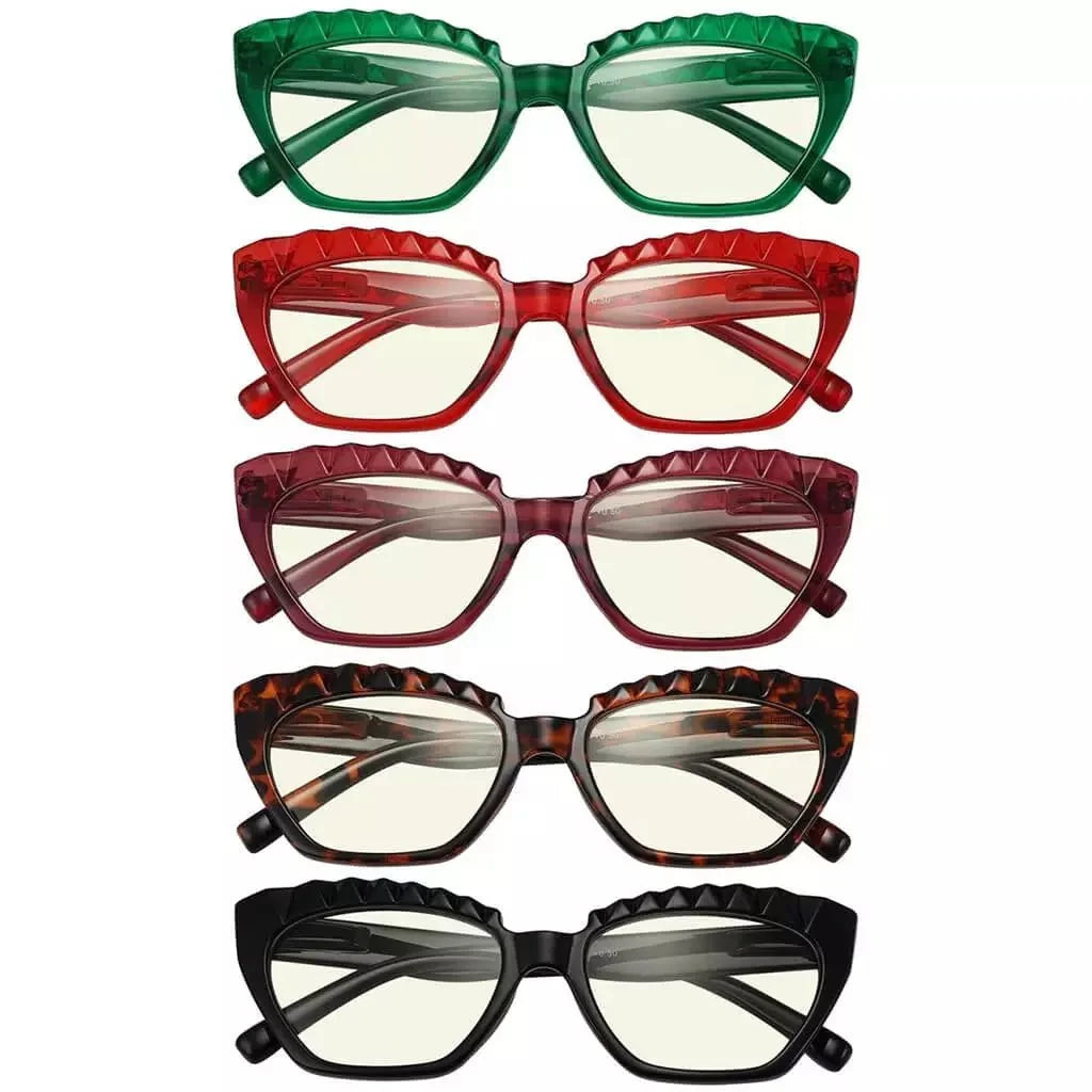 5 Pack Cat-eye Blue Light Filter Reading Glasses UV2133