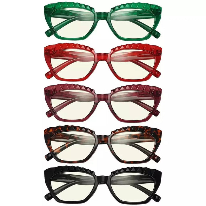 5 Pack Cat-eye Blue Light Filter Reading Glasses UV2133
