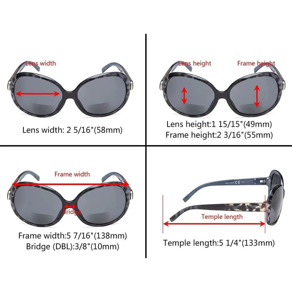 5 Pack Cat-eye Frame Bifocal Reading Sunglasses S055