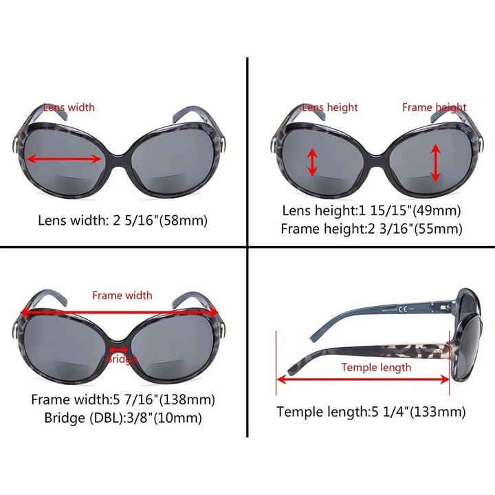 5 Pack Cat-eye Frame Bifocal Reading Sunglasses S055