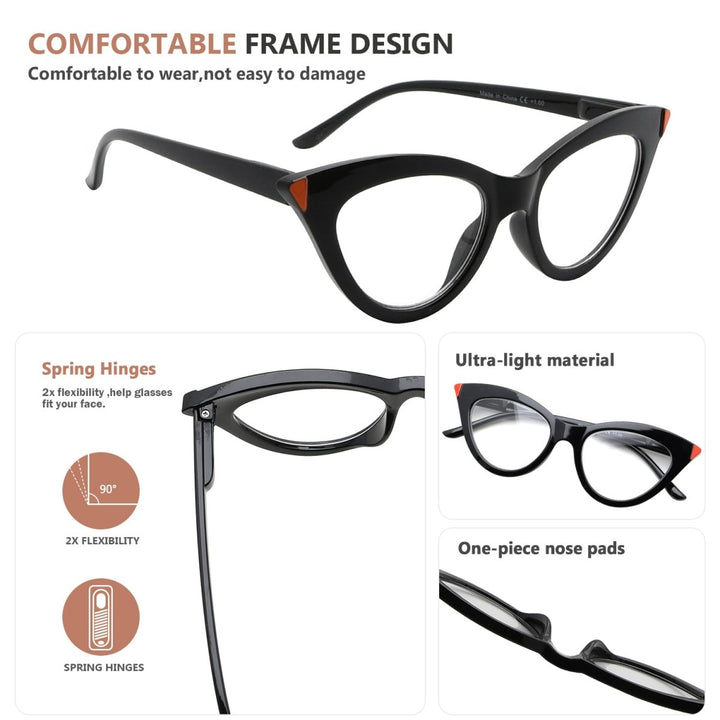 5 Pack Cat-eye Reading Glasses R2103