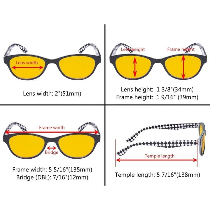 5 Pack Chic Blue Light Blocking Reading Glasses HP074