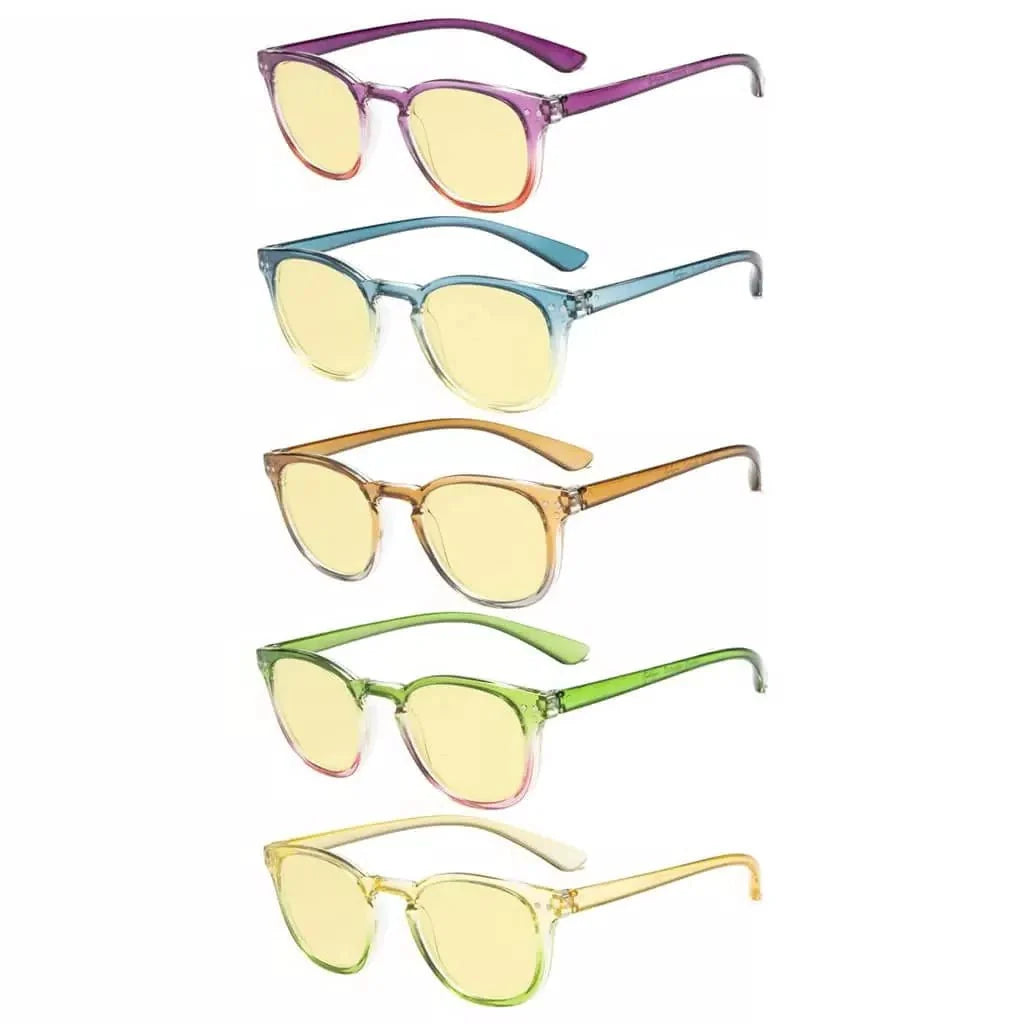 5 Pack Chic Blue Light Blocking Reading Glasses TMCG144