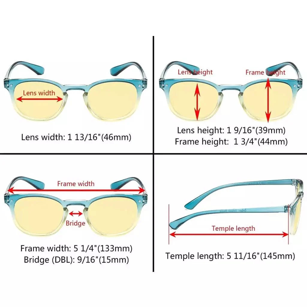 5 Pack Chic Blue Light Blocking Reading Glasses TMCG144