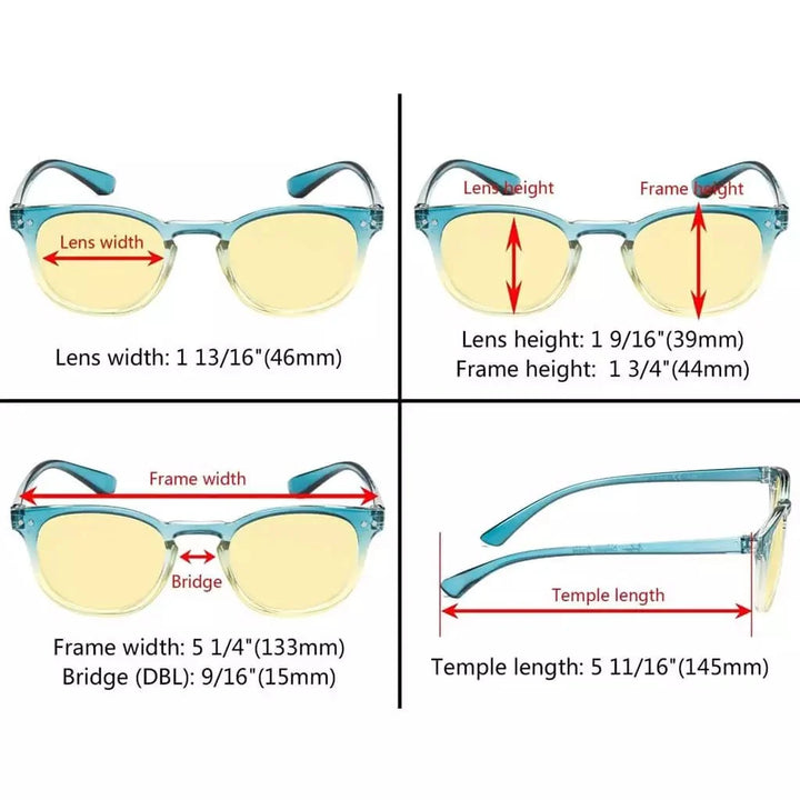 5 Pack Chic Blue Light Blocking Reading Glasses TMCG144