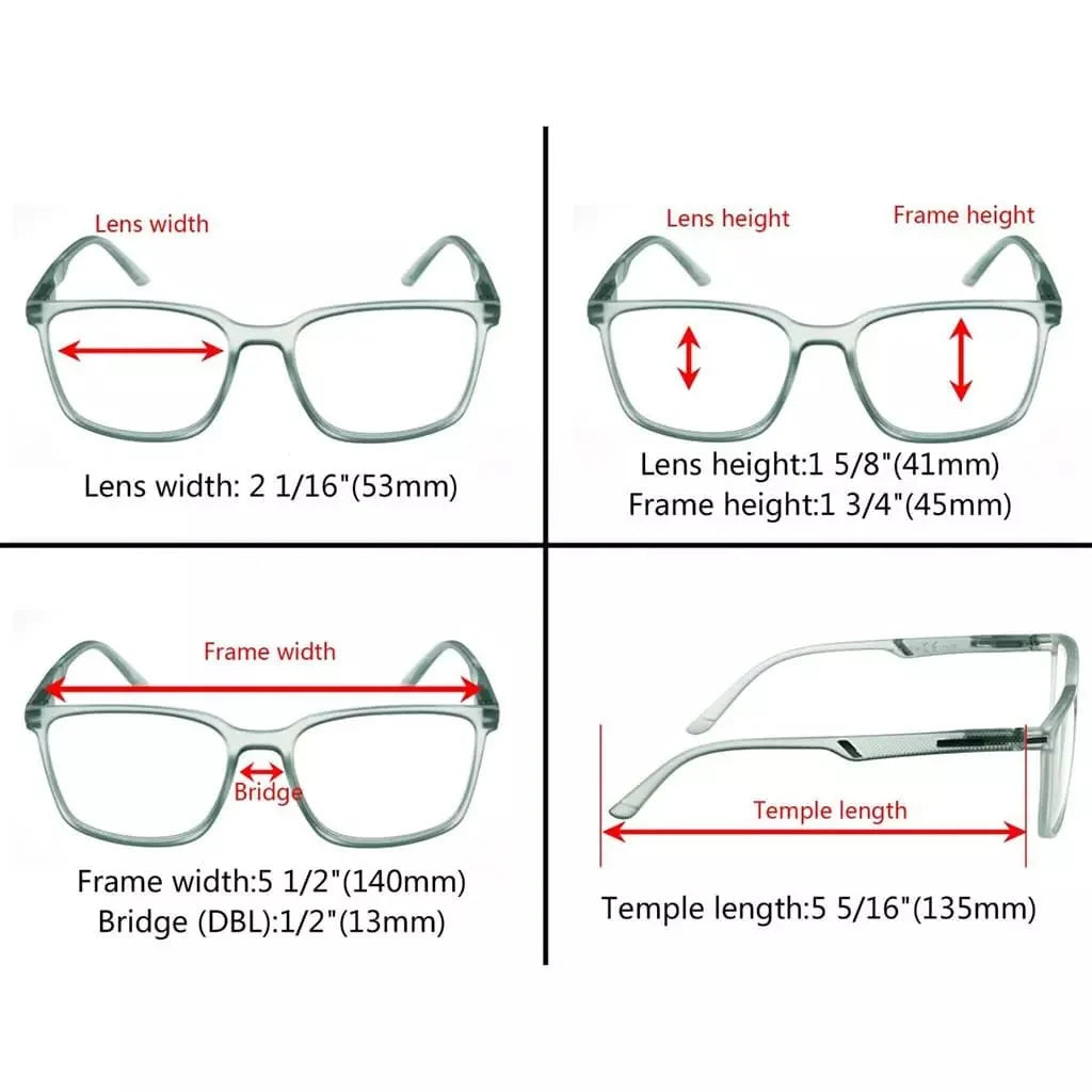 5 Pack Chic Modern Frame Reading Glasses R151