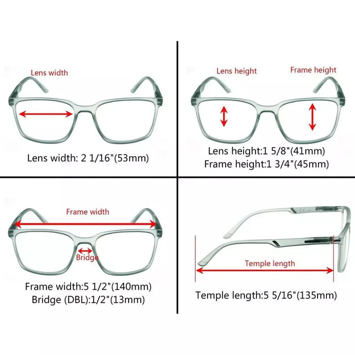 5 Pack Chic Modern Frame Reading Glasses R151