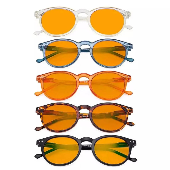 5 Pack Chic Oval Blue Light Blocking Reading Glasses DS071