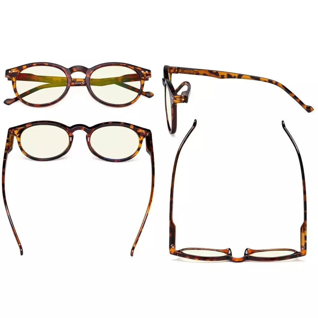 5 Pack Chic Oval Blue Light Filter Reading Glasses UVR071