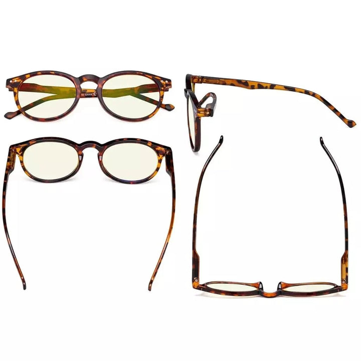 5 Pack Chic Oval Blue Light Filter Reading Glasses UVR071