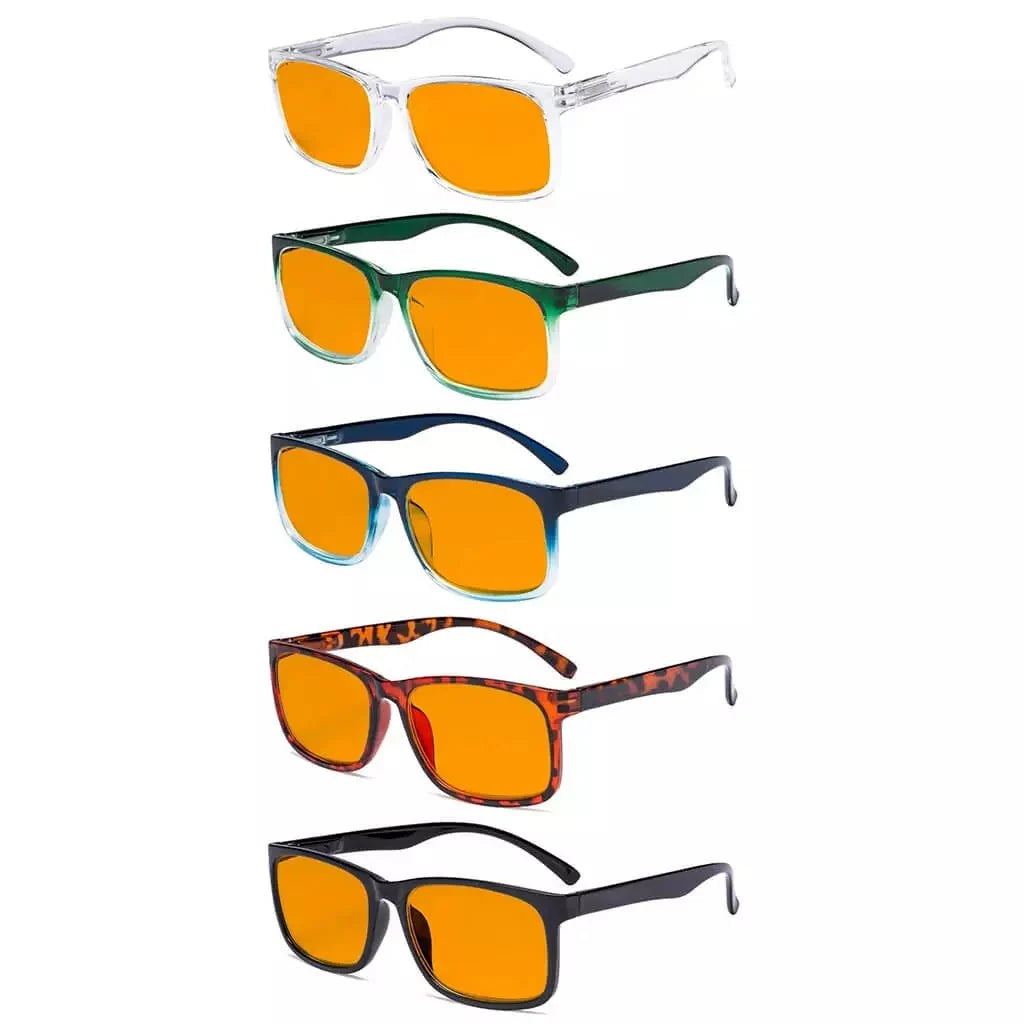 5 Pack Classic Blue Light Blocking Reading Glasses DSRT1805