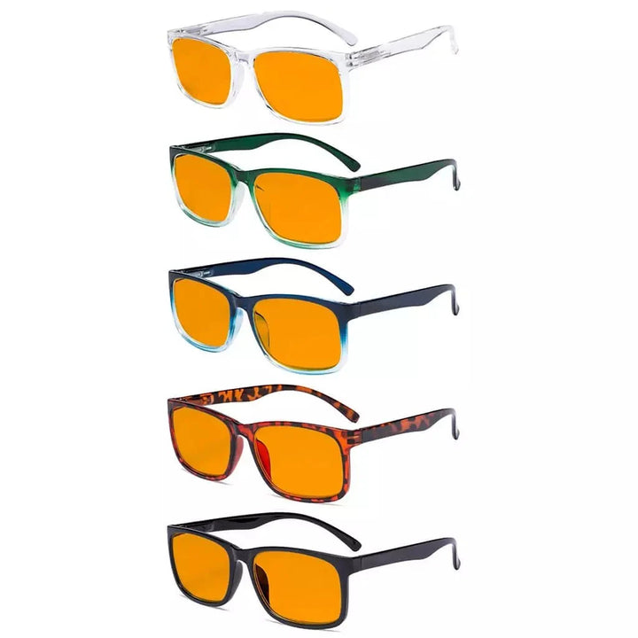 5 Pack Classic Blue Light Blocking Reading Glasses DSRT1805