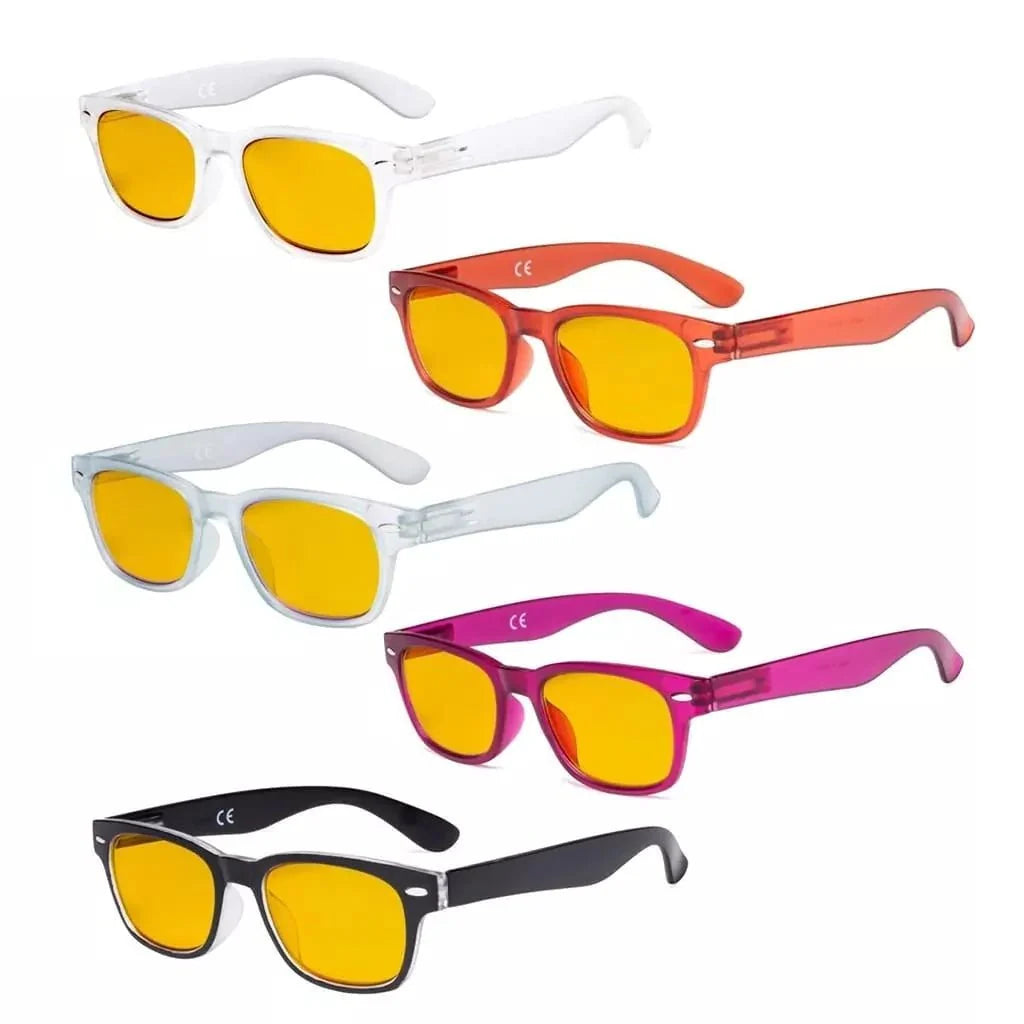 5 Pack Classic Blue Light Blocking Reading Glasses HPFH4