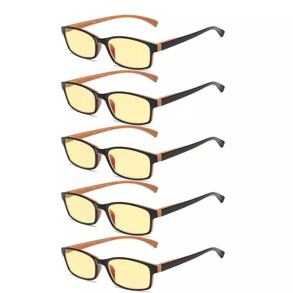 5 Pack Classic Blue Light Blocking Reading Glasses TMCG177