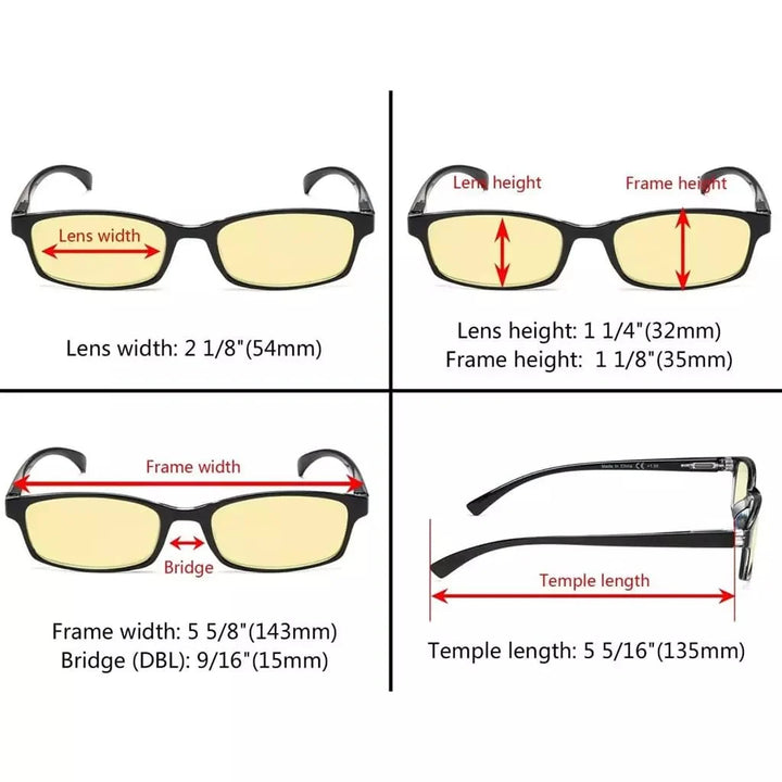 5 Pack Classic Blue Light Blocking Reading Glasses TMCG177