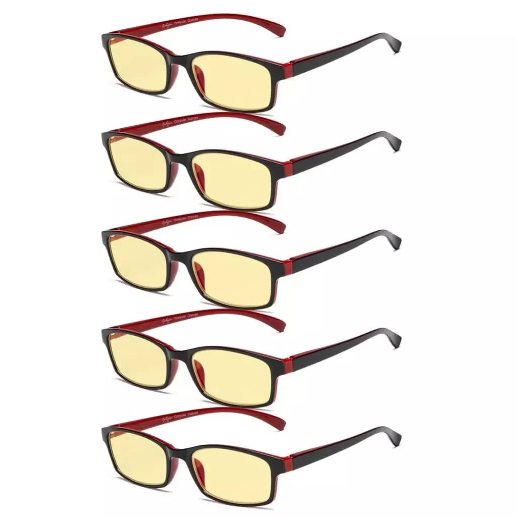 5 Pack Classic Blue Light Blocking Reading Glasses TMCG177