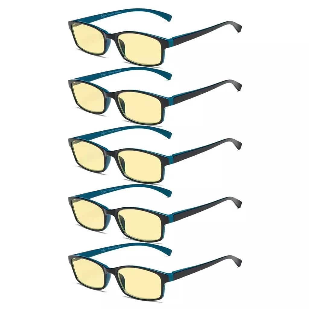 5 Pack Classic Blue Light Blocking Reading Glasses TMCG177