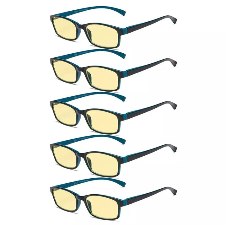 5 Pack Classic Blue Light Blocking Reading Glasses TMCG177