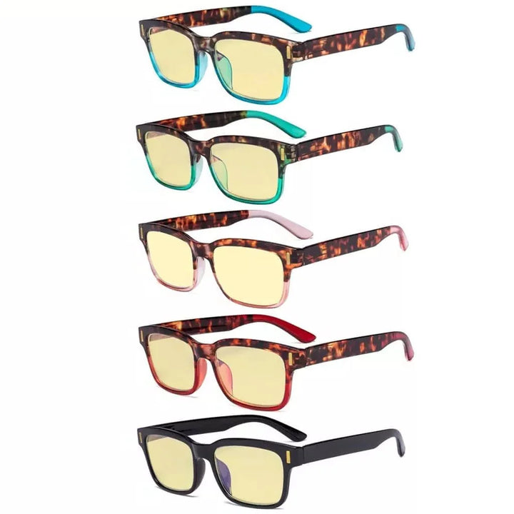 5 Pack Classic Blue Light Blocking Reading Glasses TMCG1802