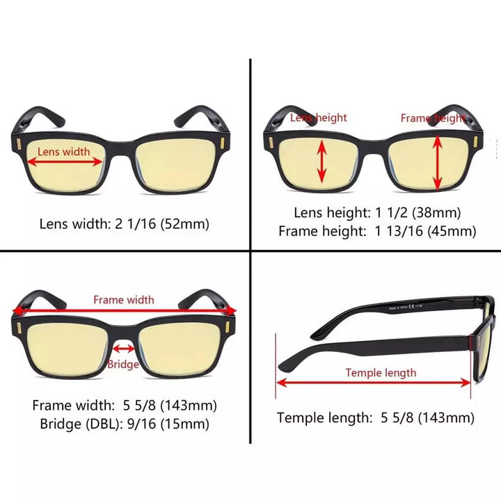 5 Pack Classic Blue Light Blocking Reading Glasses TMCG1802