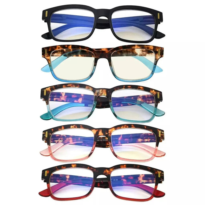 5 Pack Classic Blue Light Filter Reading Glasses UVRT1802