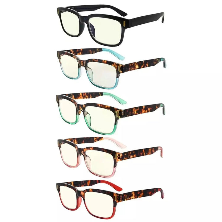 5 Pack Classic Blue Light Filter Reading Glasses UVRT1802