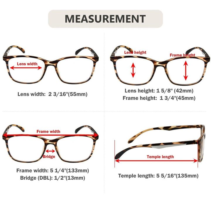 5 Pack Classic Modern Reading Glasses R9113