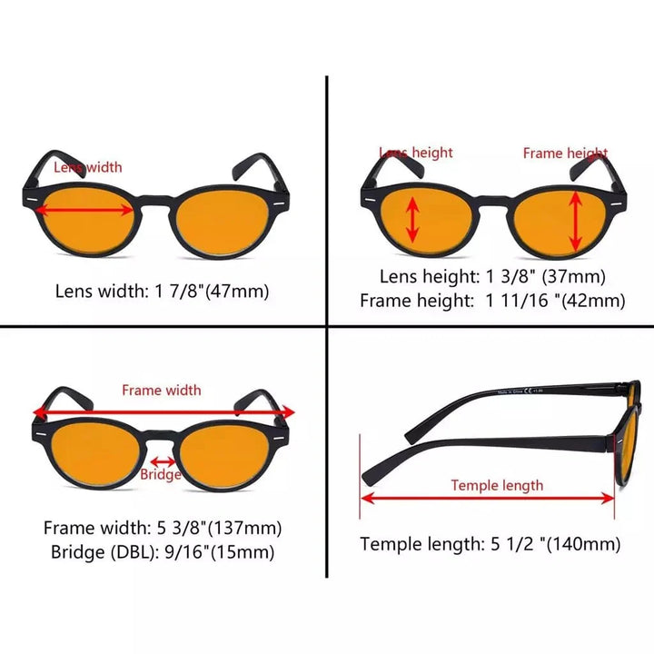 5 Pack Classic Oval Blue Light Blocking Reading Glasses DS091