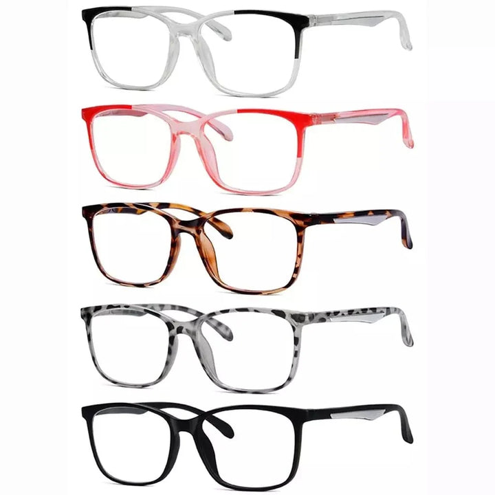 5 Pack Classic Rectangle Reading Glasses R9113