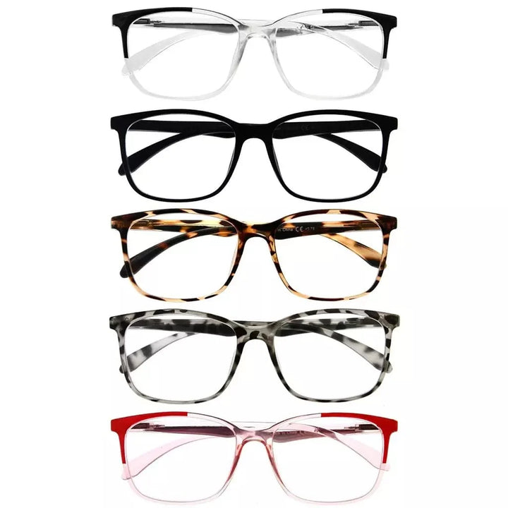 5 Pack Classic Rectangle Reading Glasses R9113