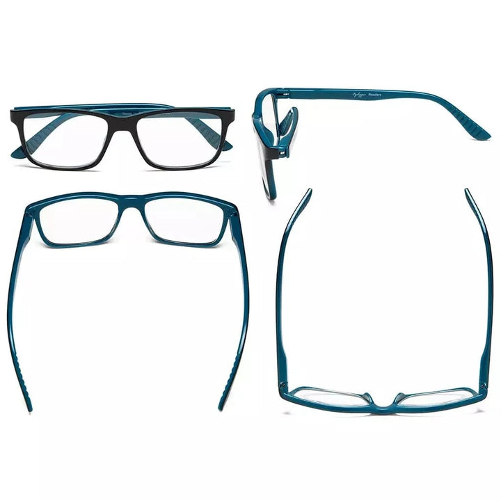 5 Pack Classic Rectangular Reading Glasses R163