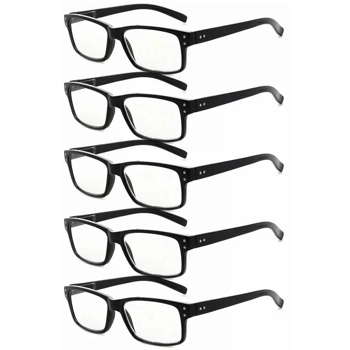 5 Pack Classic Trendy Reading Glasses Vintage Readers R032