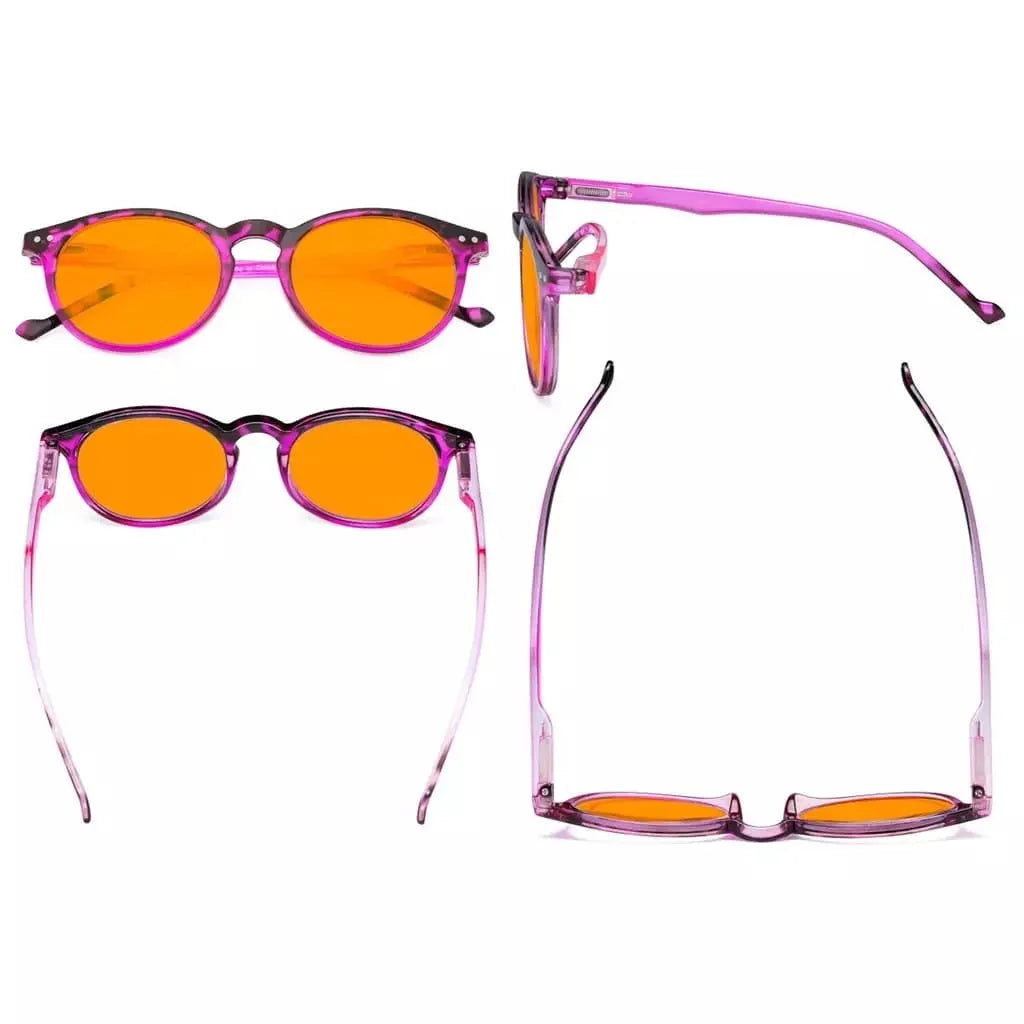 5 Pack Colorful Oval Blue Light Blocking Reading Glasses DS071F