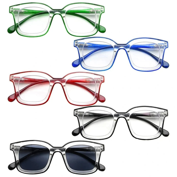 5 Pack Double Color Reading Glasses R2105