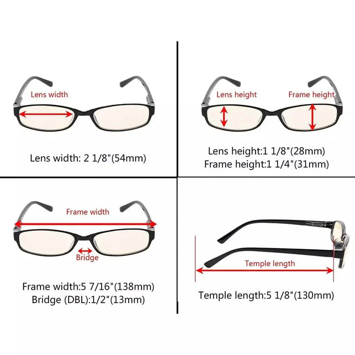 5 Pack Fashion Blue Light Filter Reading Glasses CG908K