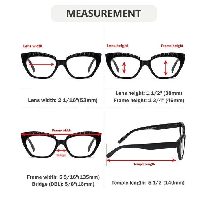 5 Pack Women’s Cat Eye Reading Glasses, Stylish Vintage Readers with Spring Hinges R2133
