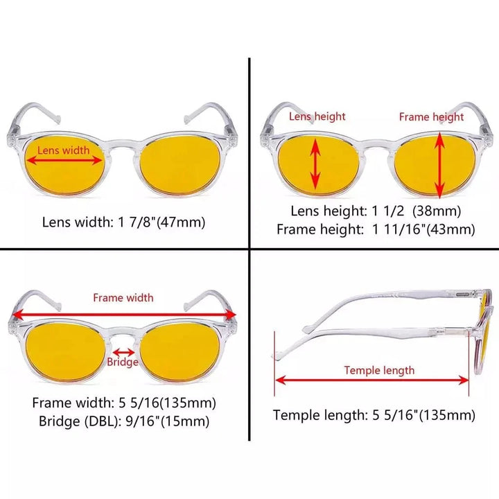5 Pack Fashion Oval Blue Light Blocking  Reading Glasses HP071