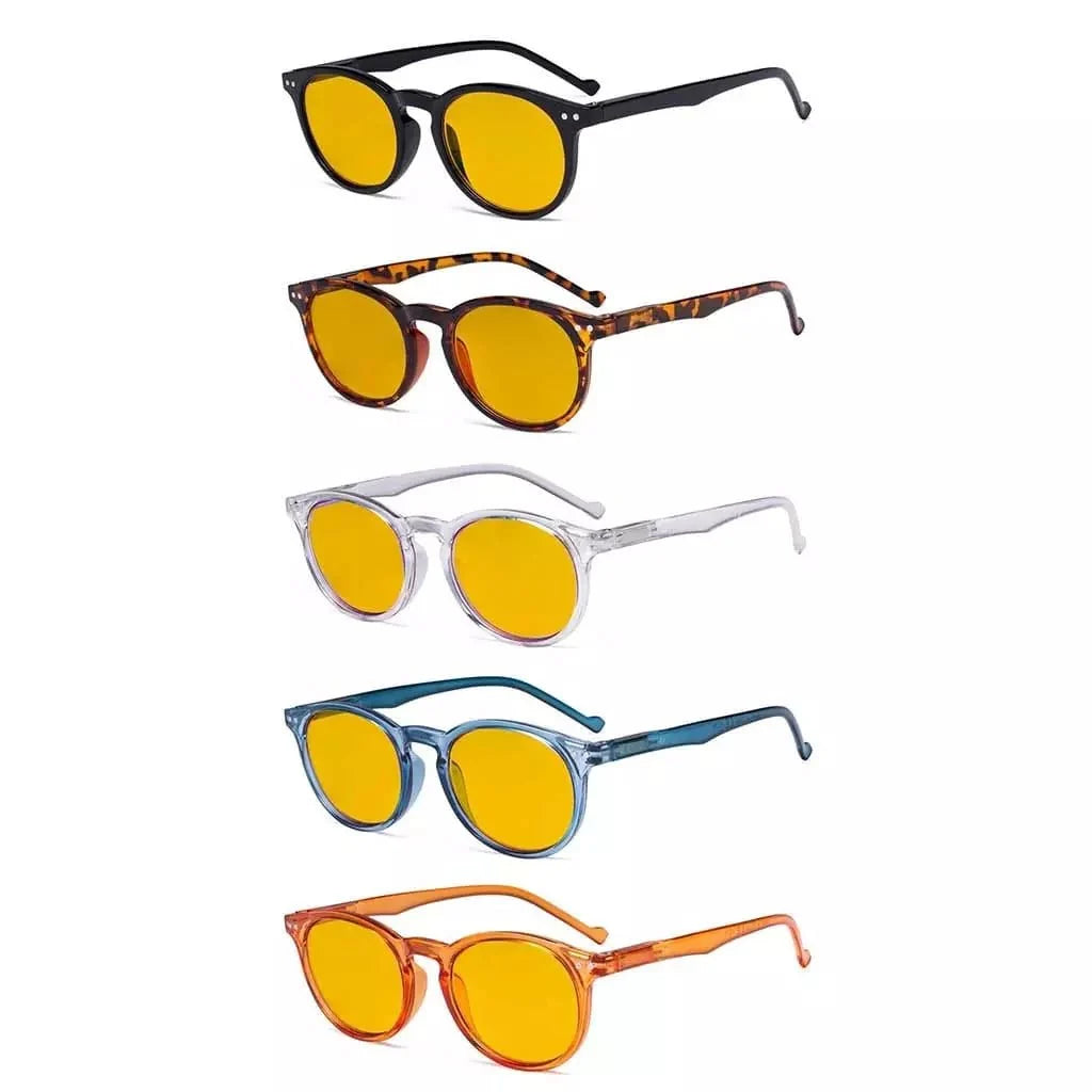 5 Pack Fashion Oval Blue Light Blocking  Reading Glasses HP071