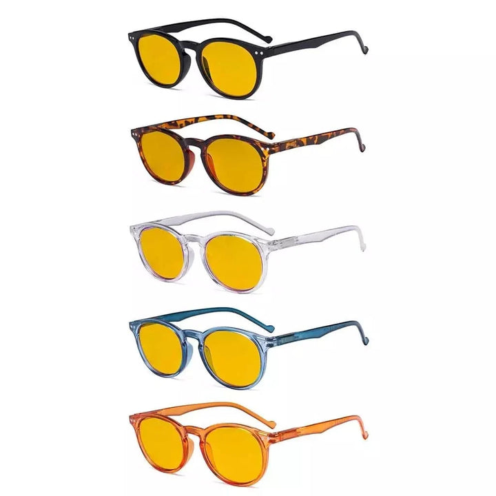 5 Pack Fashion Oval Blue Light Blocking  Reading Glasses HP071