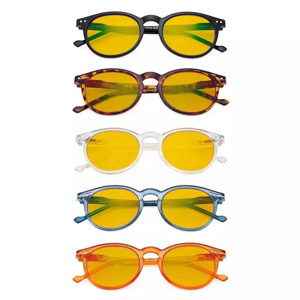 5 Pack Fashion Oval Blue Light Blocking  Reading Glasses HP071