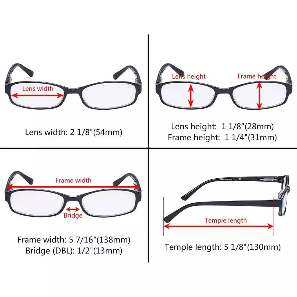 5 Pack Fashion Reading Glasses Small Lens R908K