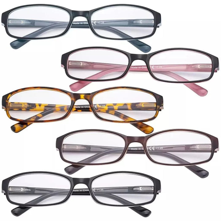 5 Pack Fashion Reading Glasses Small Lens R908K