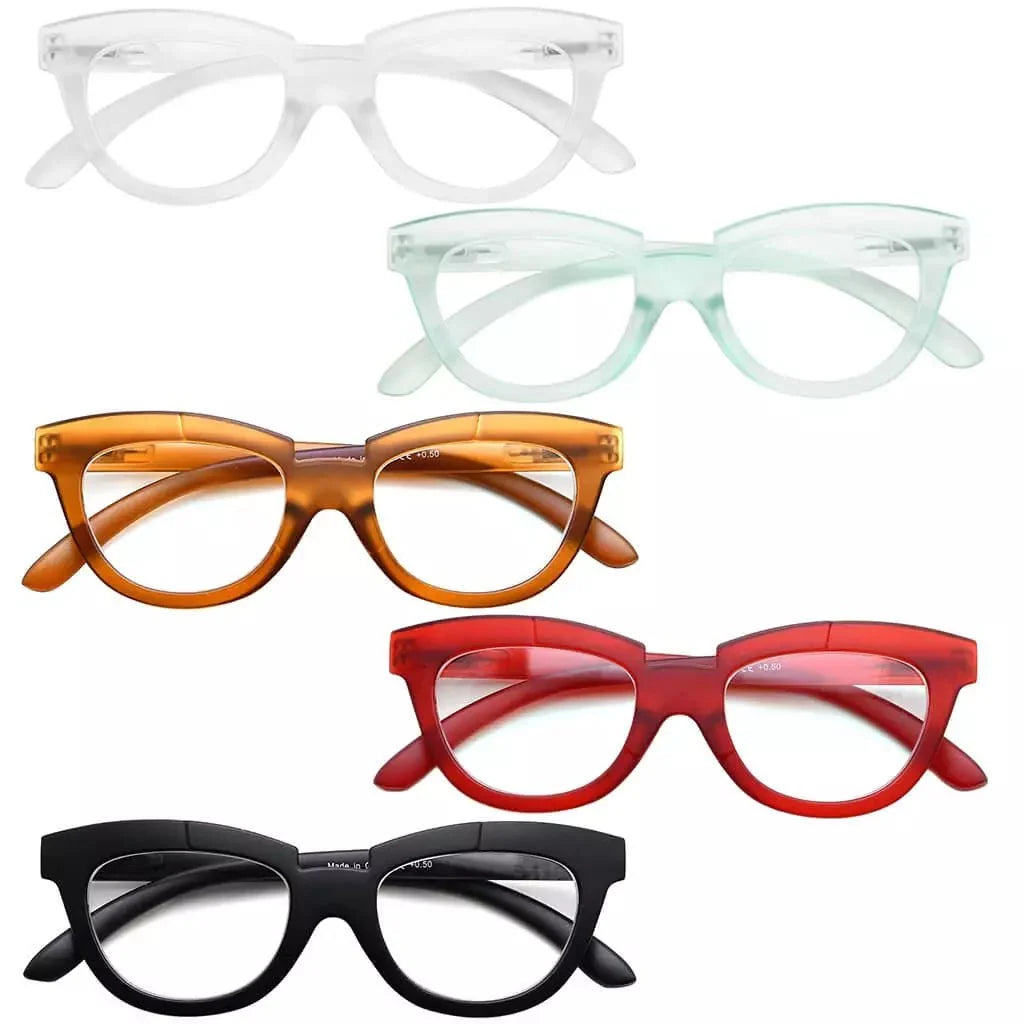 5 Pack Fashionable Cat-eye Reading Glasses R2102