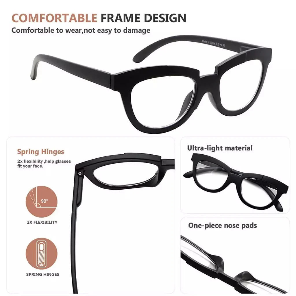 5 Pack Fashionable Cat-eye Reading Glasses R2102